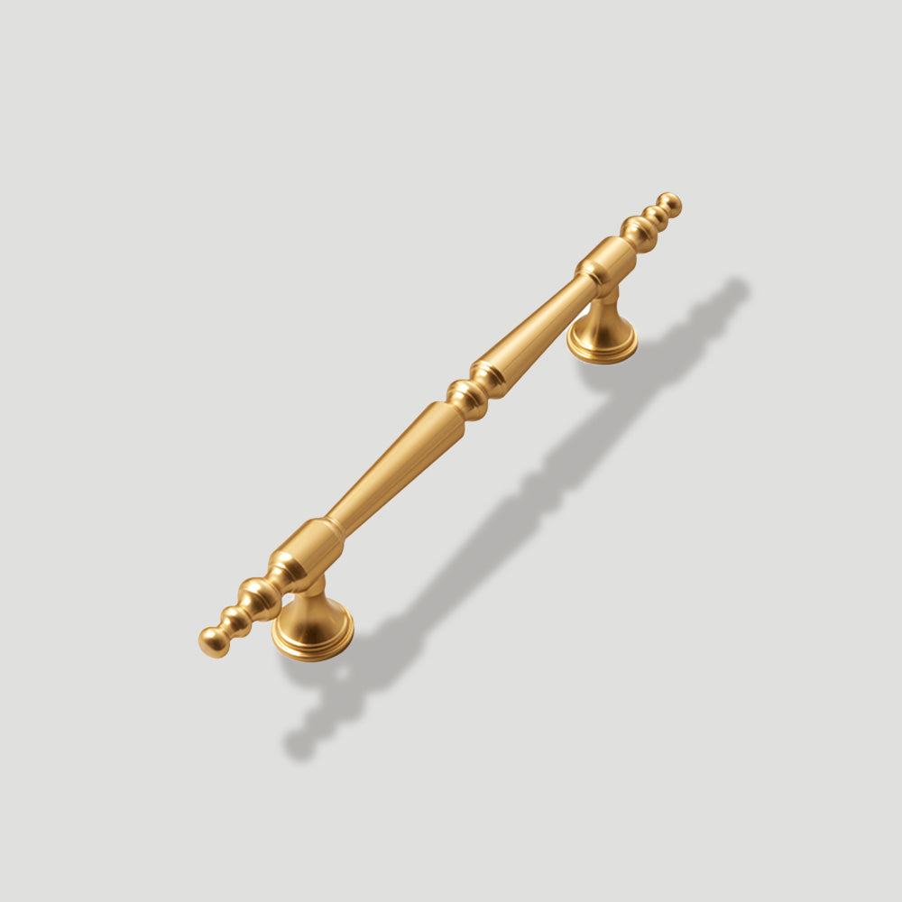 Gold Turned Bar Cabinet Handles and Drawer Pulls