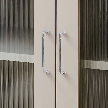 Round Bar Brass Cabinet Handles and Knobs for Wardrobes