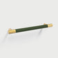 Colorful Leather and Brass Cabinet Pulls and Knobs