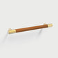 Colorful Leather and Brass Cabinet Pulls and Knobs