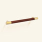 Colorful Leather and Brass Cabinet Pulls and Knobs
