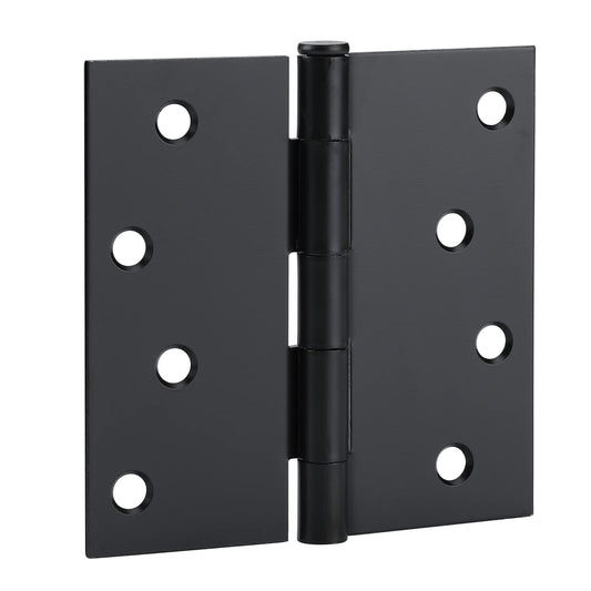 4in Matte Black Butt Hinges with Square Corners Door Hinges