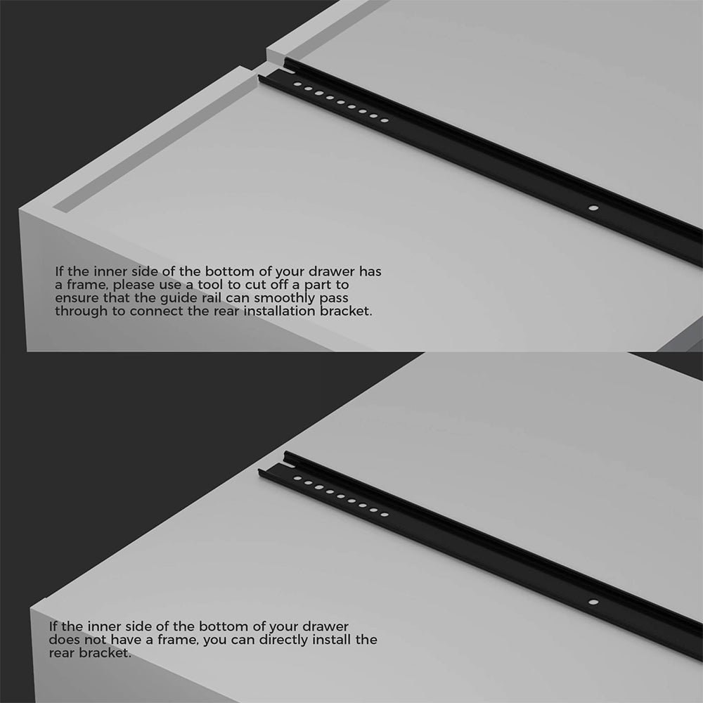 3/4 Extension Center Mount Slides Drawer Slides