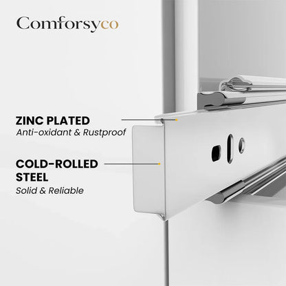3-Section Full Extension Side Mount Slides Soft Close Drawer Slides 100 LB Load Capacity