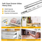 3-Section Full Extension Side Mount Slides Soft Close Drawer Slides 100 LB Load Capacity