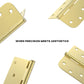 4in Brushed Brass Gold with Square & Round Corners Butt Hinges for Interior Door