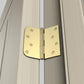 4in Brushed Brass Gold with Square & Round Corners Butt Hinges for Interior Door