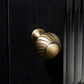 Bronze Ribbed Solid Brass Cabinet Pulls and Matching Knob