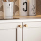 Cowhide Brass Cabinet Pulls and Knobs, Brown / Black Options