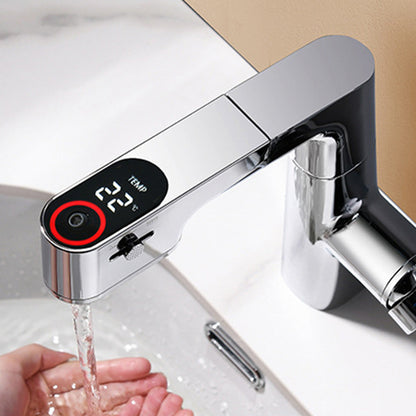 Belluno Modern Single-Handle Pull-Out Bathroom Sink Faucet with LED Temperature Display