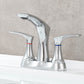 3 Holes Double Handle Stainless Steel Hot And Cold Bathroom Faucets