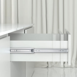 10 Pair Silver Full Extension Push to Open Soft Close Drawer Slides