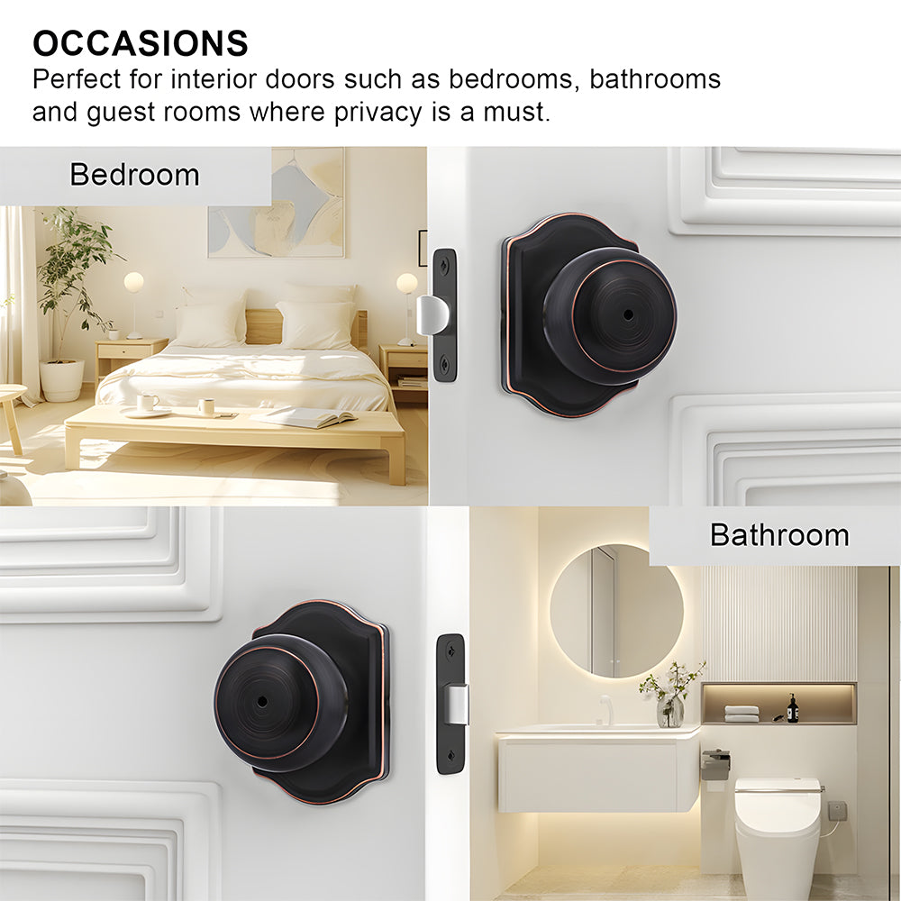 Stainless Steel Interior Door Knobs with Privacy and Passage Options