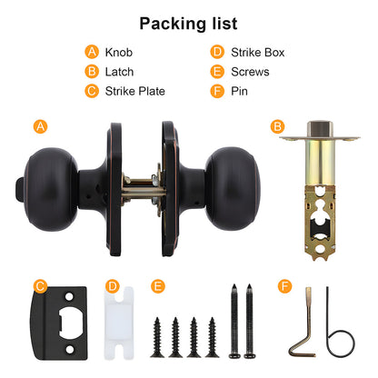 Stainless Steel Interior Door Knobs with Privacy and Passage Options