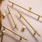 Gold Brass Turned Bar Cabinet Pulls and Knobs
