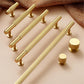 Ribbed Solid Brass Cabinet Pulls and Matching Knobs