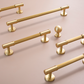 Ribbed Solid Brass Cabinet Pulls and Knobs