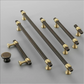 Two-Tone Brass Cabinet Pulls and Knobs