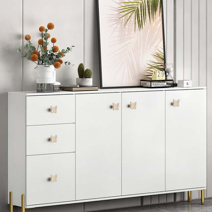 Butterfly Cabinet Knobs with Colored Insets