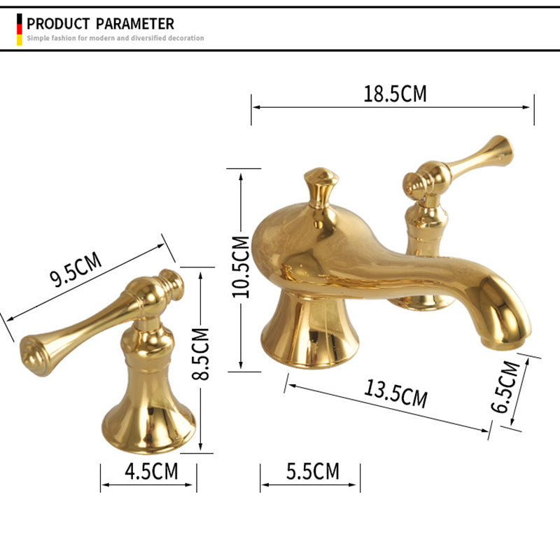 Veronae Vintage European Two-Handle 3-Hole Widespread Bathroom Sink Faucet