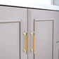 Two-Tone Ribbed Aluminum Alloy Cabinet and Drawer Pulls