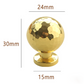 Hammered Gold Brass Cabinet Knobs, Single Hole