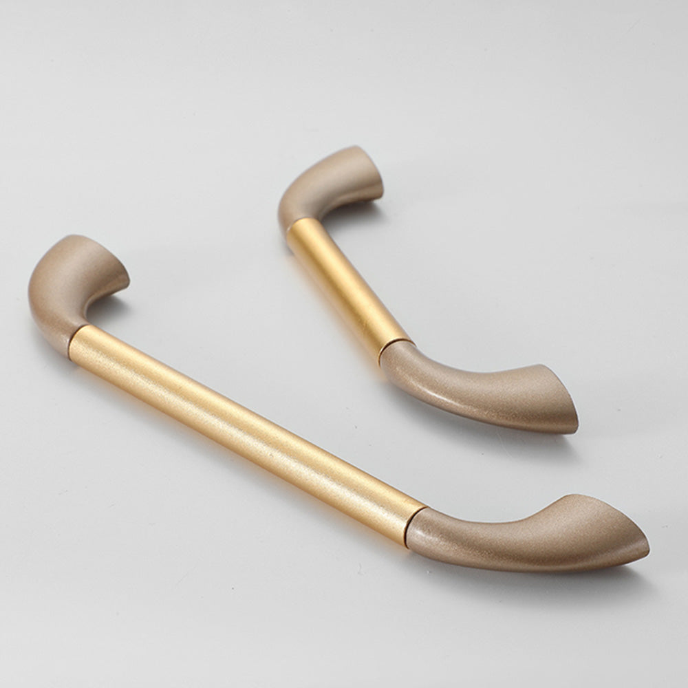 Round Bar Cabinet Pulls with Curved Tapered Feet