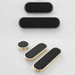 Hidden Recessed Cabinet Pulls with Black Inset