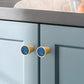 Colored Inset Cabinet Knobs for Wardrobes and Drawers