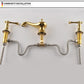 Antique Three Hole Widespread Bathroom Faucet