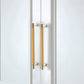 Two-Tone Ribbed Aluminum Alloy Cabinet and Drawer Pulls