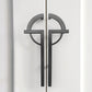 Paired Half Moon Cabinet Pulls with Bar Handles