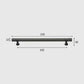 Ribbed Square Bar Cabinet Pulls and Drawer Handles