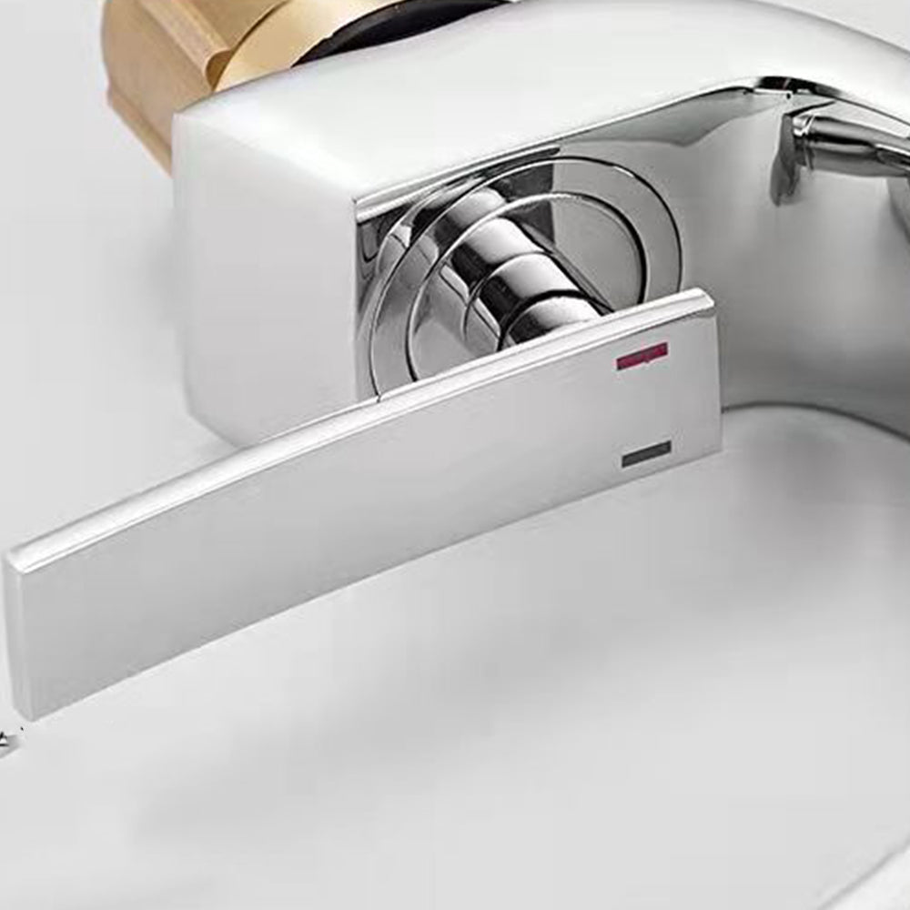 Cadenza Modern Crescent Waterfall Single-Handle Bathroom Sink Faucet