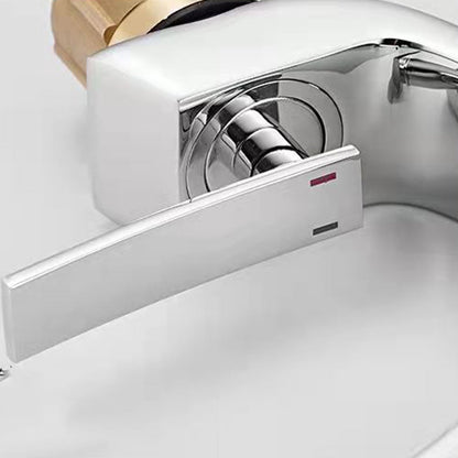 Cadenza Modern Crescent Waterfall Single-Handle Bathroom Sink Faucet