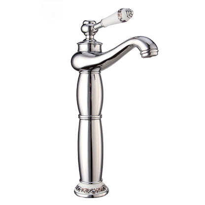 Aurex Retro Solid Brass Single Hole Bathroom Sink Faucet, Sink Mixer, Hot and Cold Water Tap