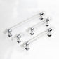 Transparent Acrylic Round Bar Cabinet Pulls for Wardrobes