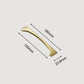 Gold Brass Curved Cabinet Pulls and Drawer Handles