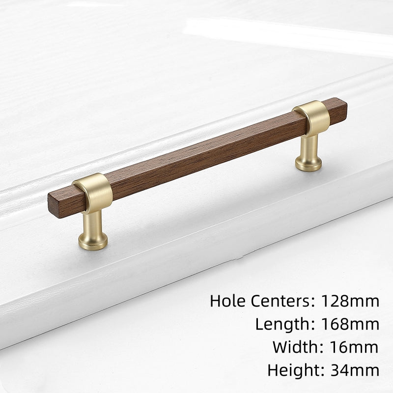 Wood Square Bar Cabinet Pulls and T-Knobs for Wardrobes