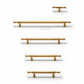 Gold Round Bar Cabinet Pulls and Drawer Handles