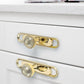 Textured Brass Cabinet Handles and Knobs in Gold / Black