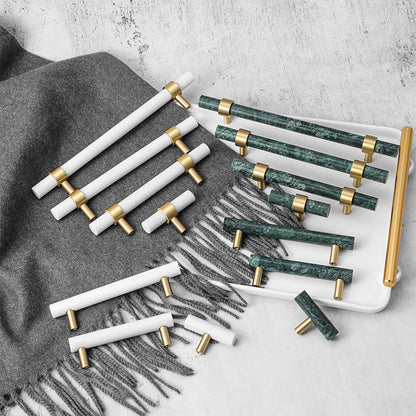 Marble Zinc Alloy T-Bar Cabinet Pulls