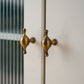 French Retro Turned Brass Cabinet Pulls and Knobs