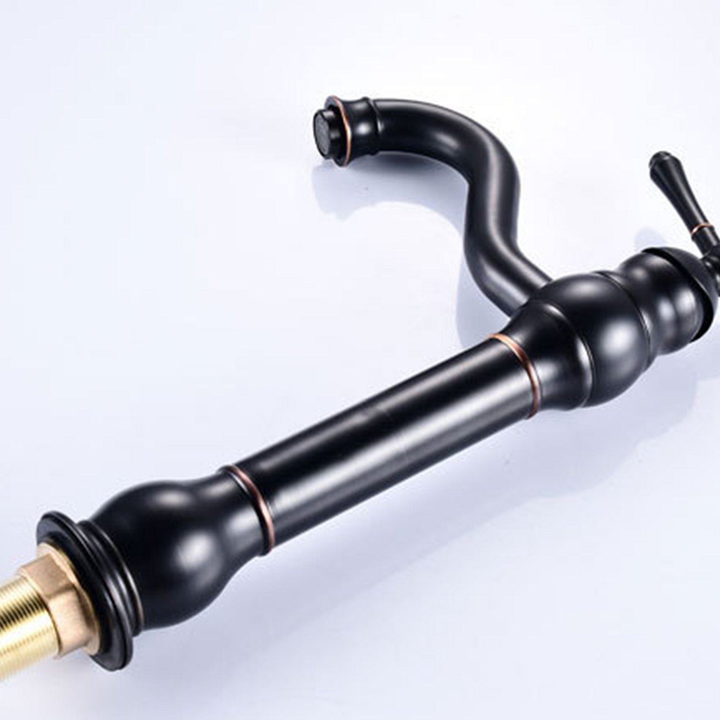 Bravora Retro Single Hole Brass Bathroom Sink Faucet