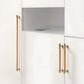 Two-Tone Ribbed Aluminum Alloy Cabinet and Drawer Pulls