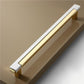 Two-Tone Rectangular Cabinet Pulls with Matching Square Knobs