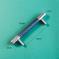 Colorful Leather Cabinet Pulls and Knobs, Stainless Steel