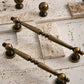 Vintage Turned Solid Brass Cabinet Pulls and Knobs