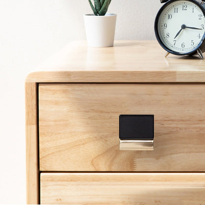 Two-Tone Rectangular Cabinet Pulls with Matching Square Knobs