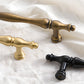 Solid Brass Twisted Cabinet Pulls and Matching Knobs
